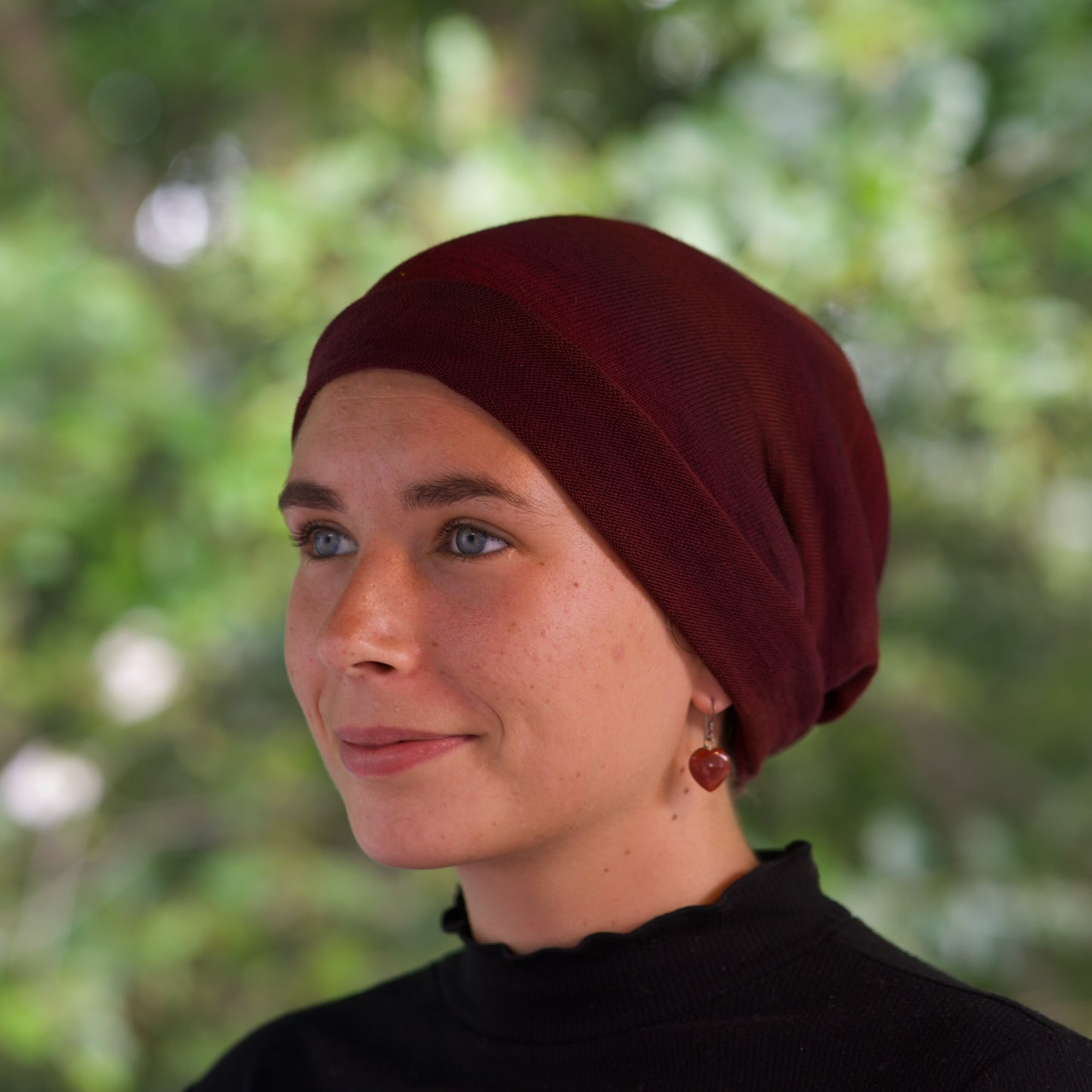 Rustic Plum Brown Bandana Wrap