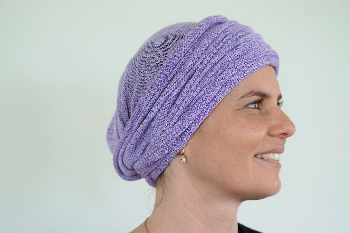 Lilac Cream Turban Wrap