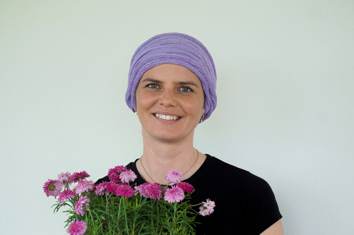 Lilac Cream Turban Wrap