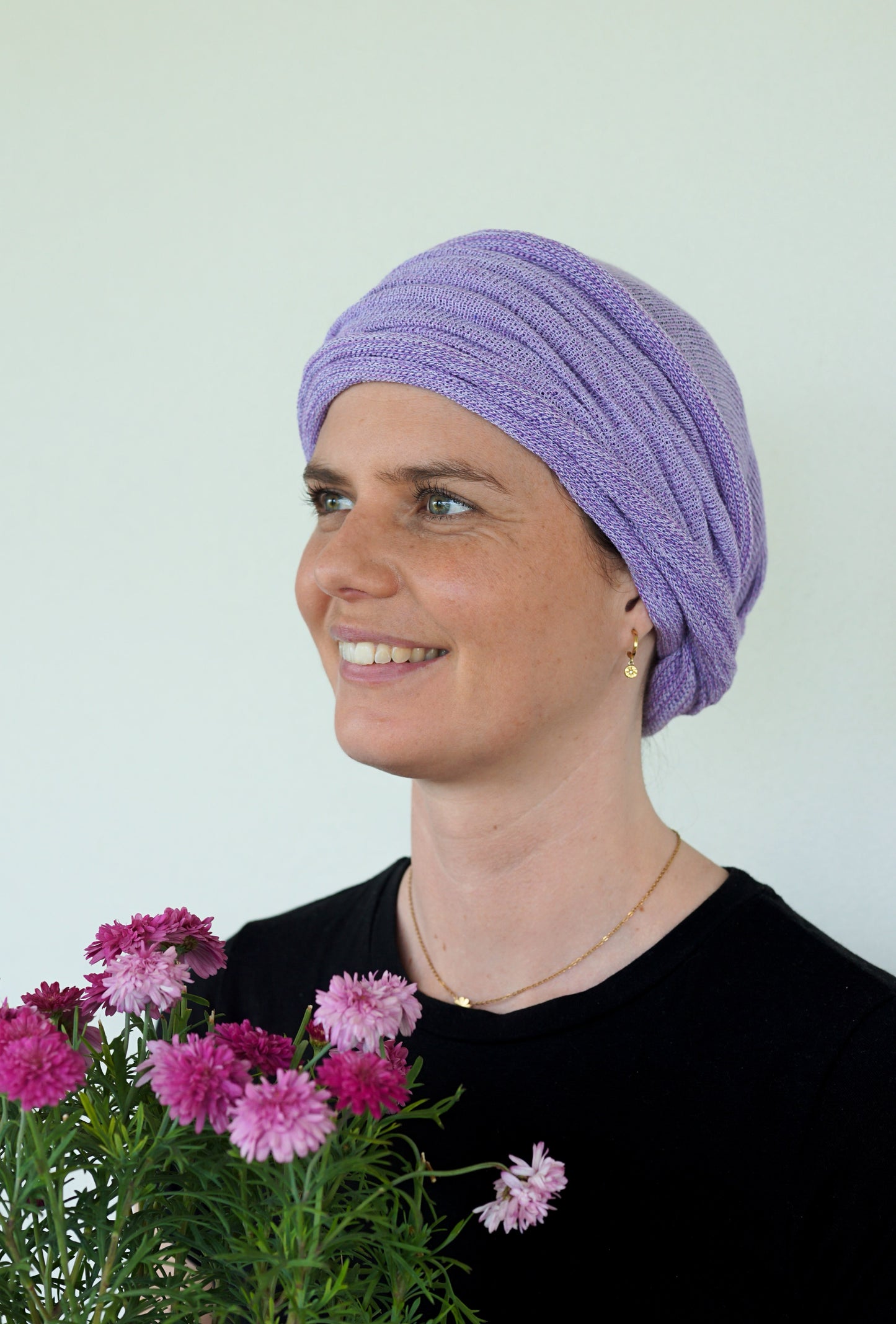 Lilac Cream Turban Wrap