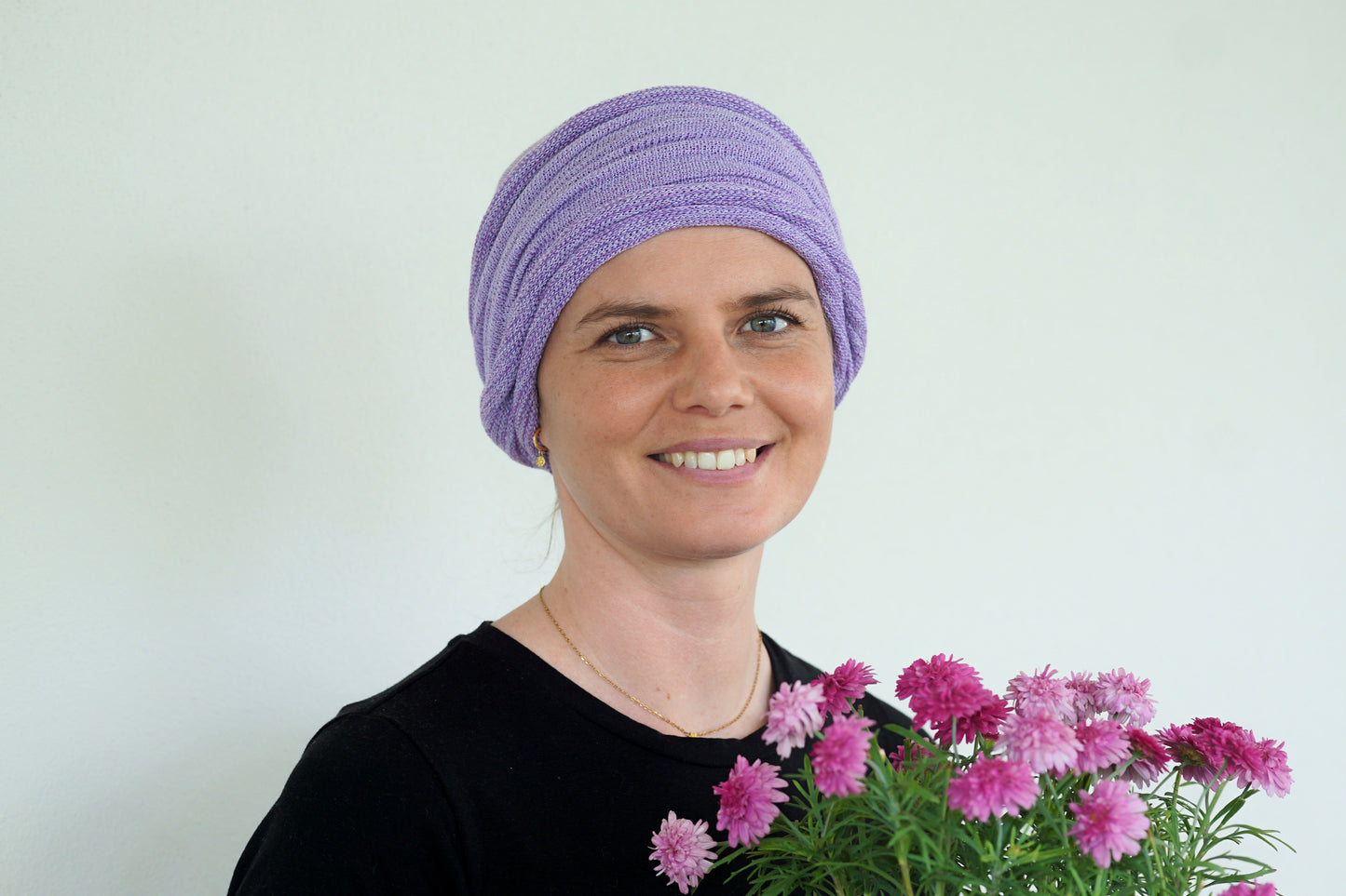 Lilac Cream Turban Wrap