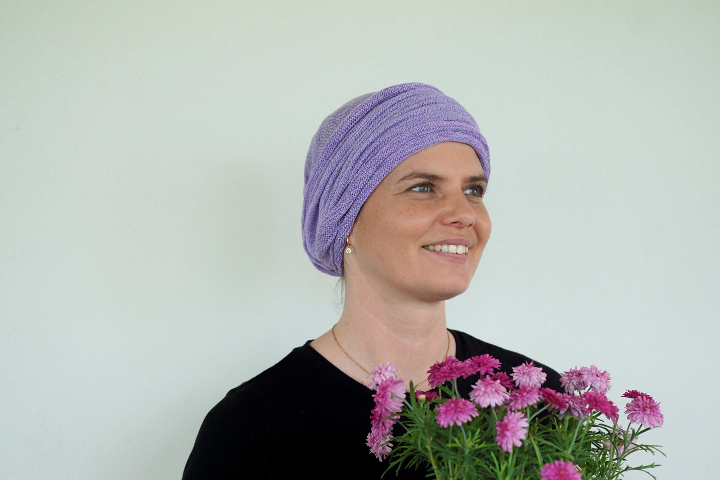 Lilac Cream Turban Wrap