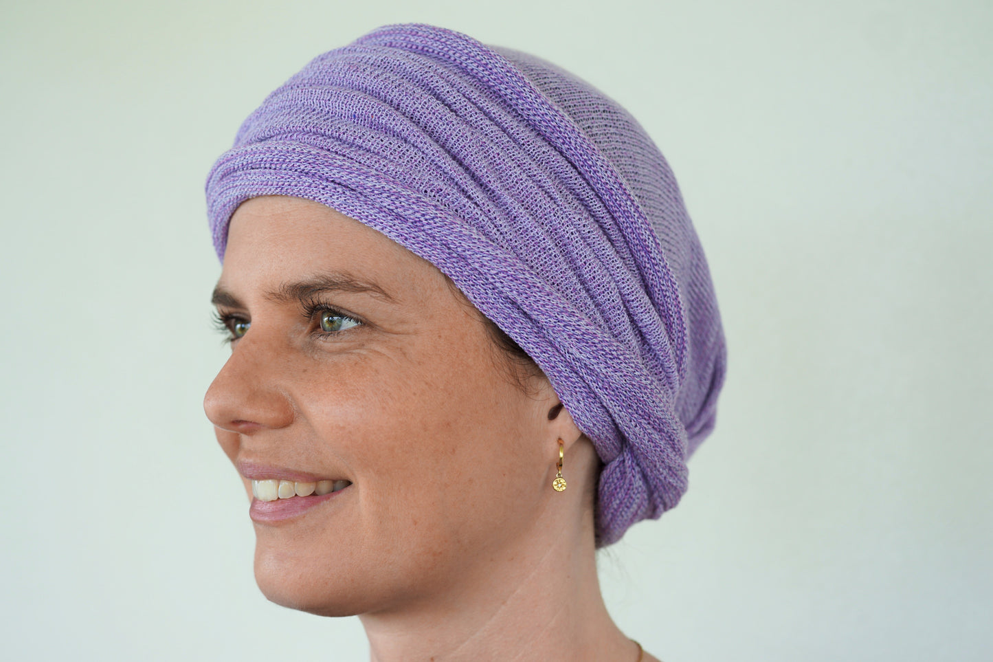 Lilac Cream Turban Wrap