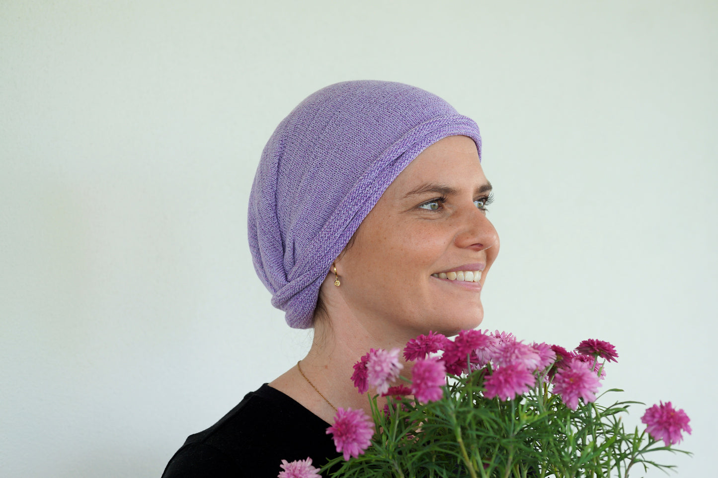 Lilac Cream Turban Wrap