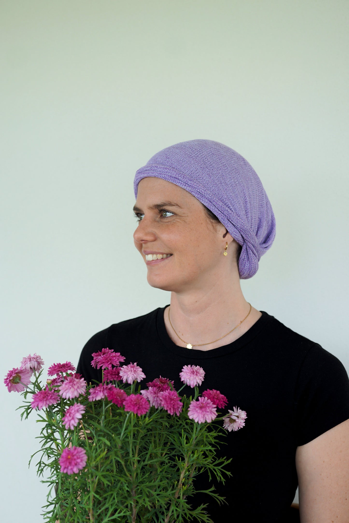 Lilac Cream Turban Wrap