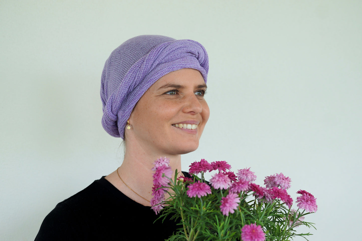 Lilac Cream Turban Wrap