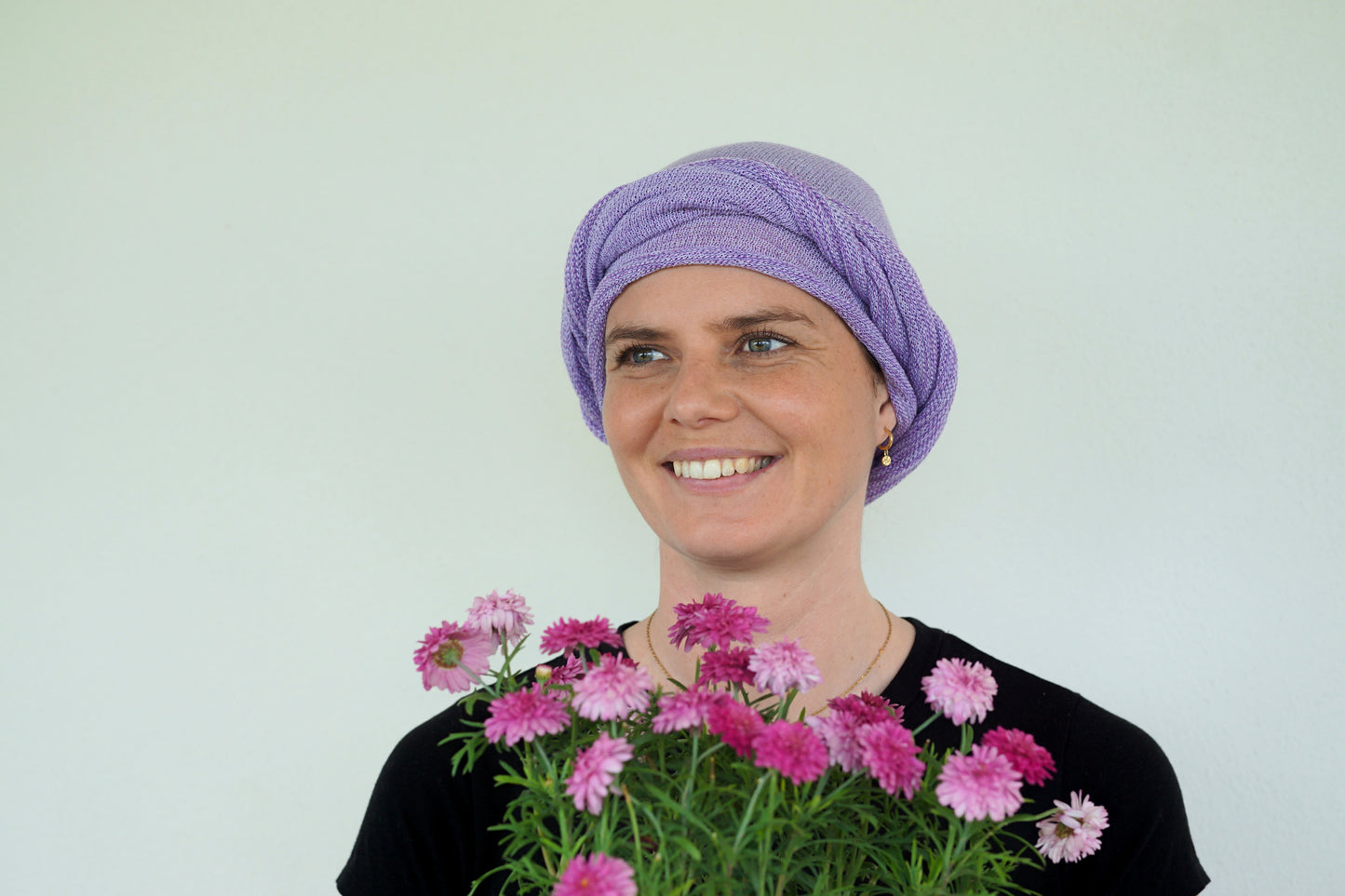 Lilac Cream Turban Wrap