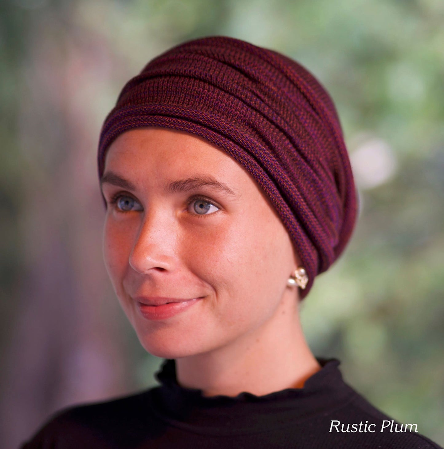Rustic Plum Brown Turban Wrap