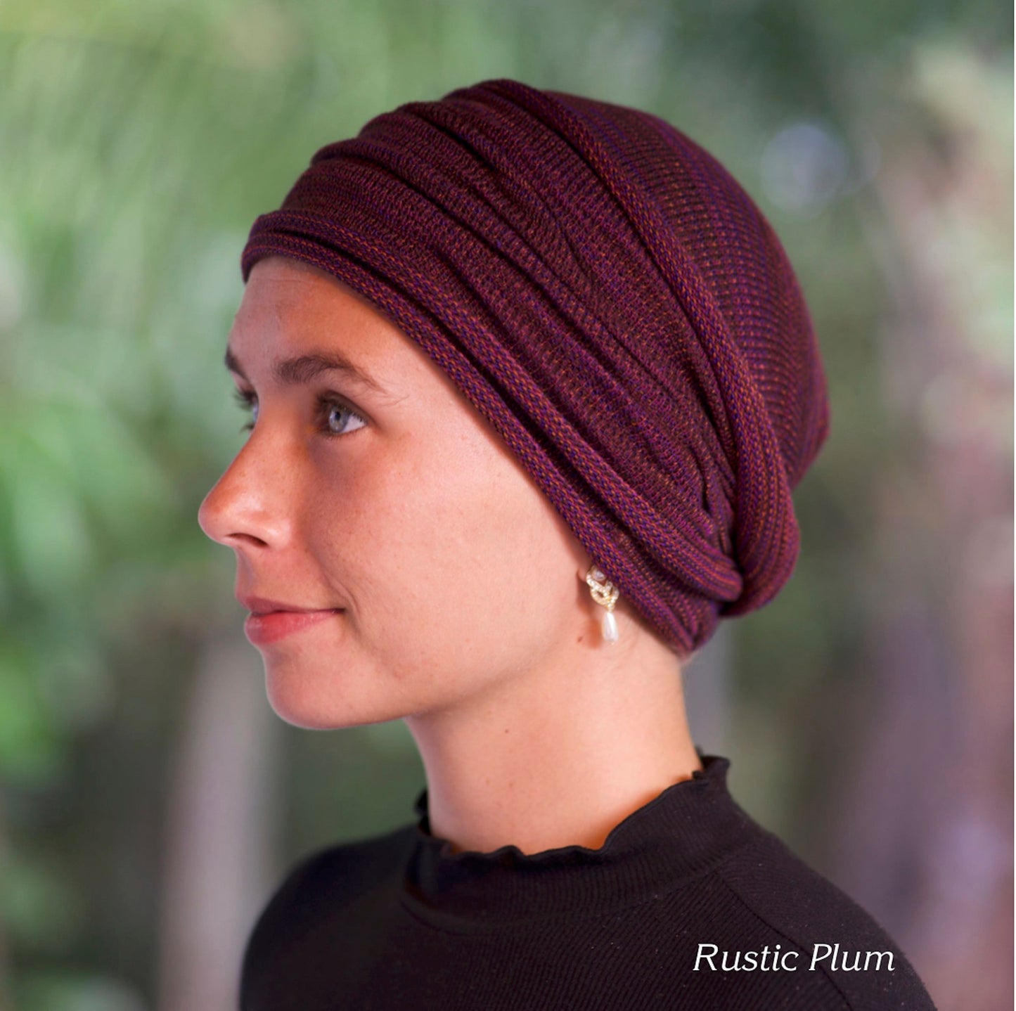 Rustic Plum Brown Turban Wrap