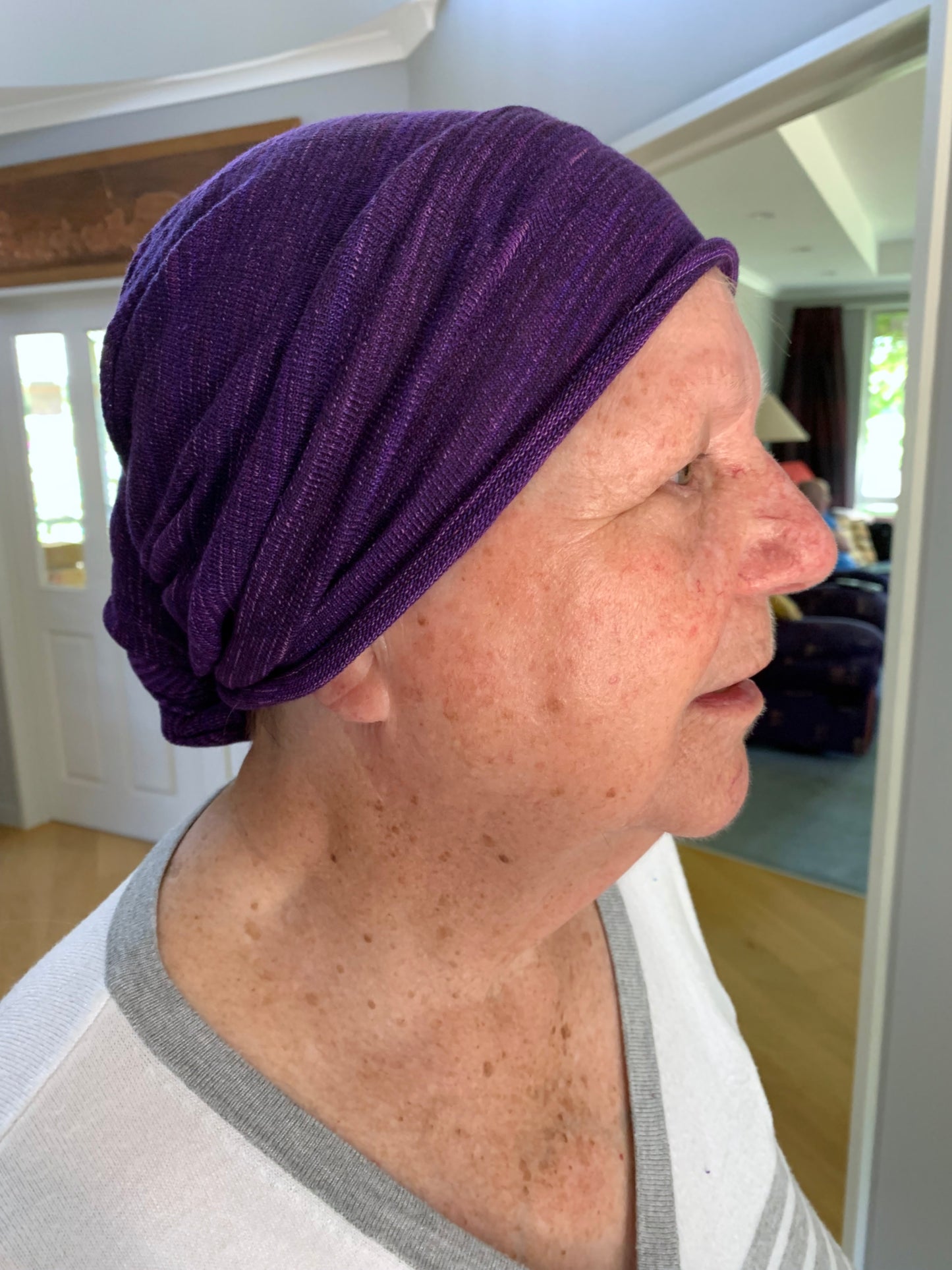 Aubergine Purple Bandana Wrap