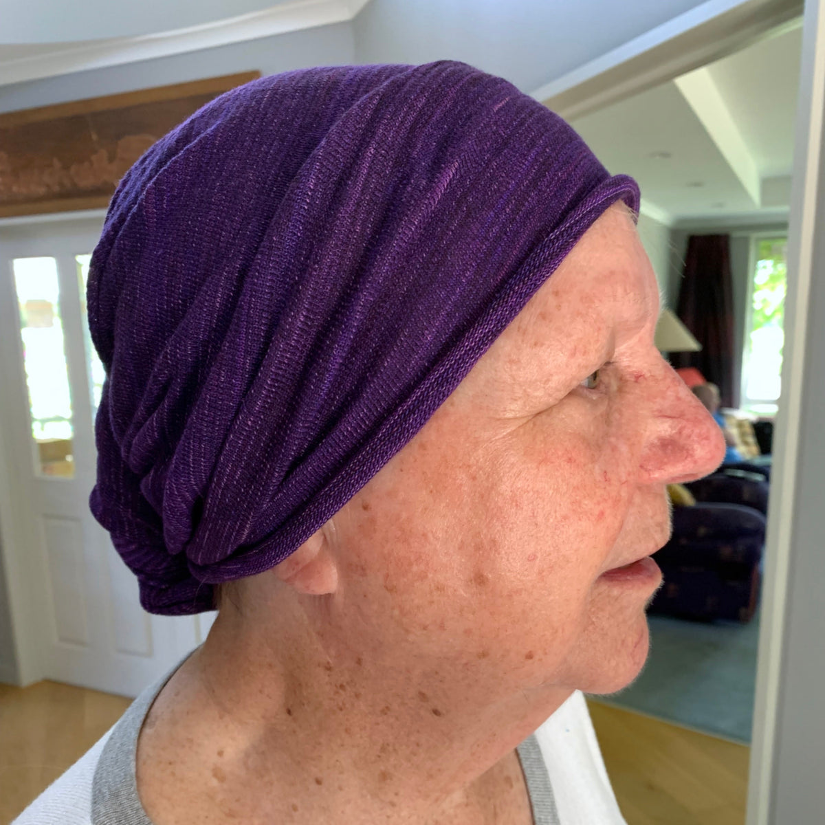 Aubergine Purple Bandana Wrap