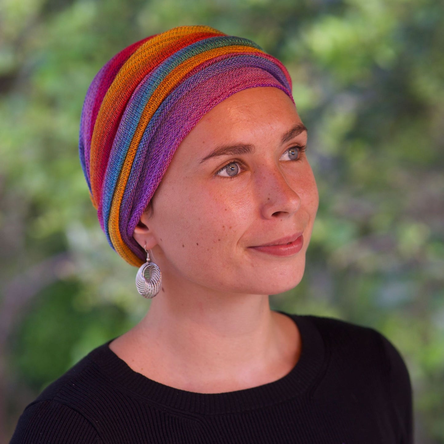 Rainbow Turban Wrap