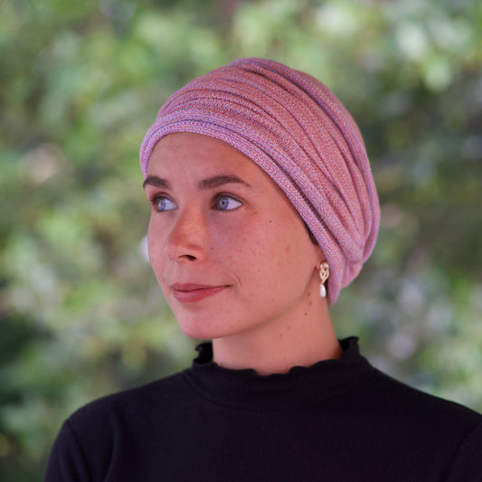 Pearly Pink Turban Wrap