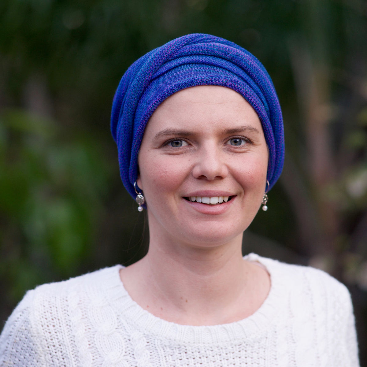 Vivid Blue Turban Wrap