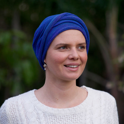 Vivid Blue Turban Wrap