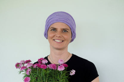 Lilac Cream Turban Wrap