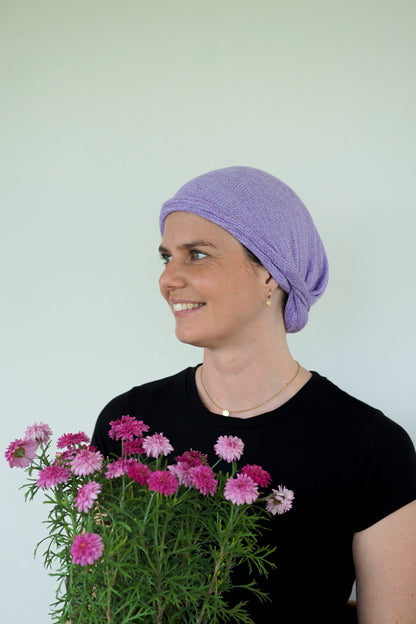 Lilac Cream Turban Wrap