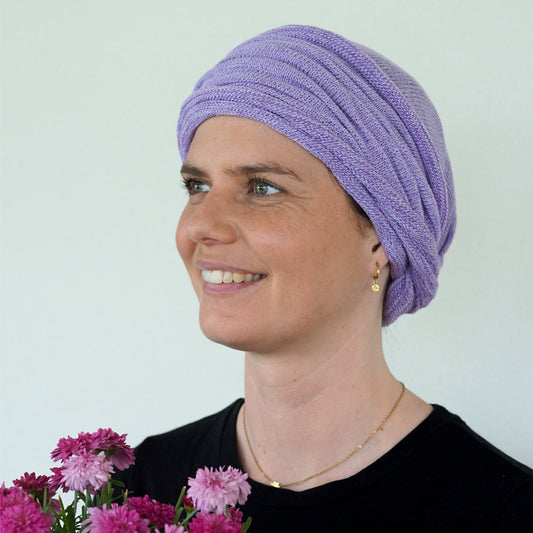 Lilac Cream Turban Wrap
