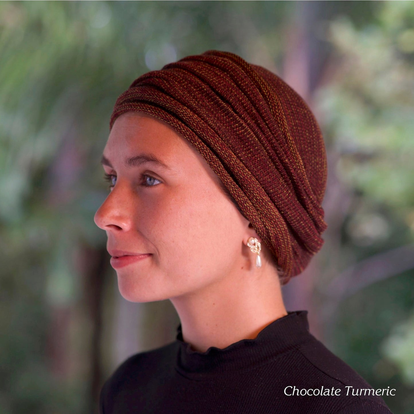 Chocolate Tumeric Turban Wrap