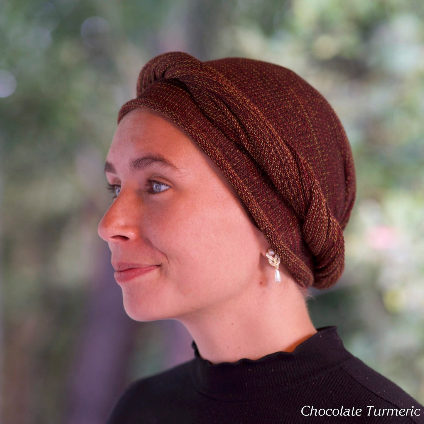 Chocolate Tumeric Turban Wrap