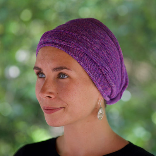 Lilac Purple Turban Wrap