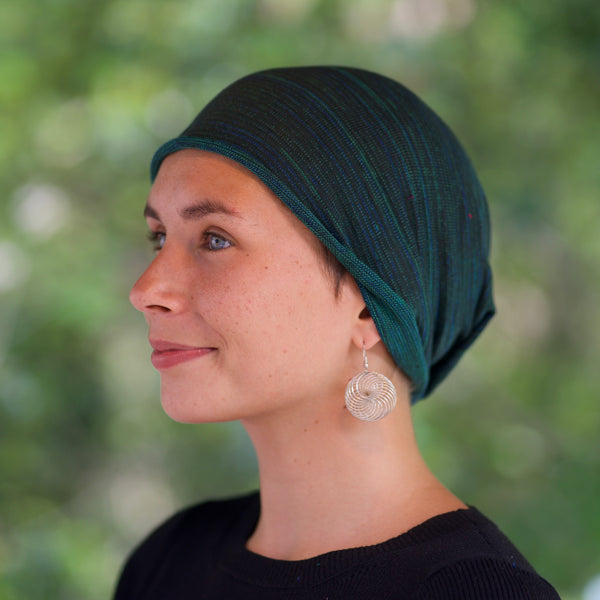 Forest Greens Knit Chemo Bandana