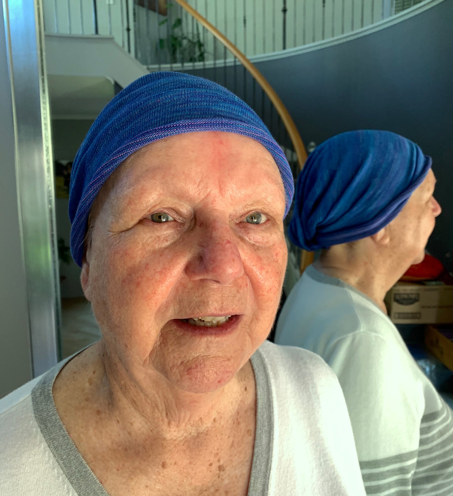Monet Blues Bandana Wrap