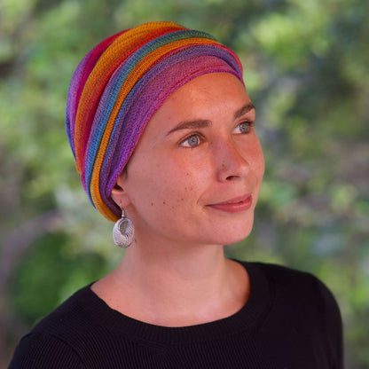 Rainbow Turban Wrap