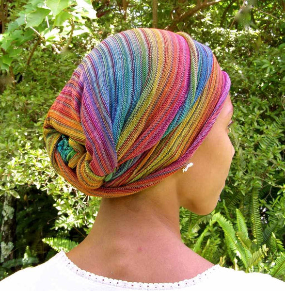 Rainbow Tribal Turban Wrap